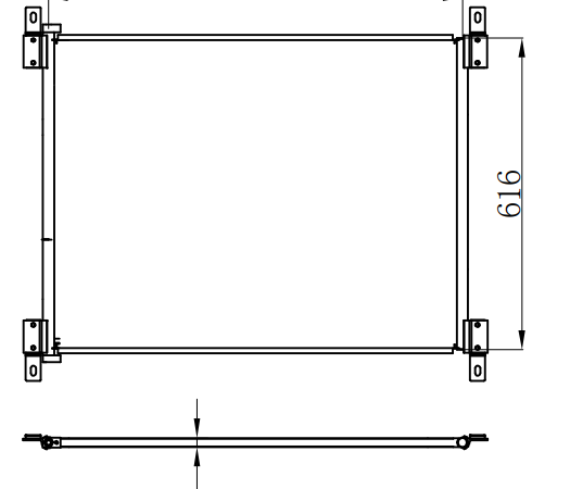 Condenser For FreightlinerX P/FLOW M.OR FTG