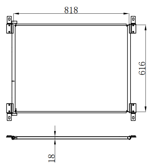 Condenser For FreightlinerX P/FLOW M.OR FTG