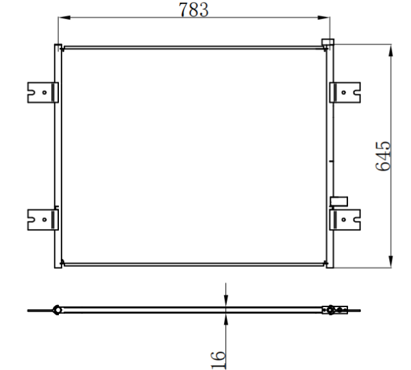 Condenser For Freightliner7000/8000/9000 IHC WITH S410.81