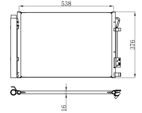Condenser For HYUNDAIACCENT 雅绅特 RB 1.4I 16V 11-