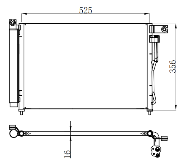 Condenser For HYUNDAIACCENT 雅绅特 III (MC) 1.5 CRDi GLS 05-10