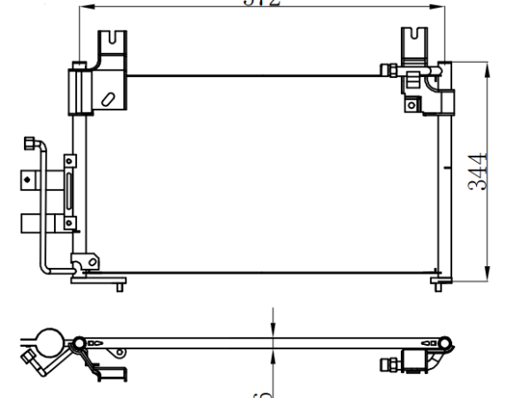 Condenser For HYUNDAIKIA PRIDE 普莱特 93-