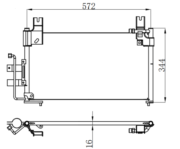 Condenser For HYUNDAIKIA PRIDE 普莱特 93-