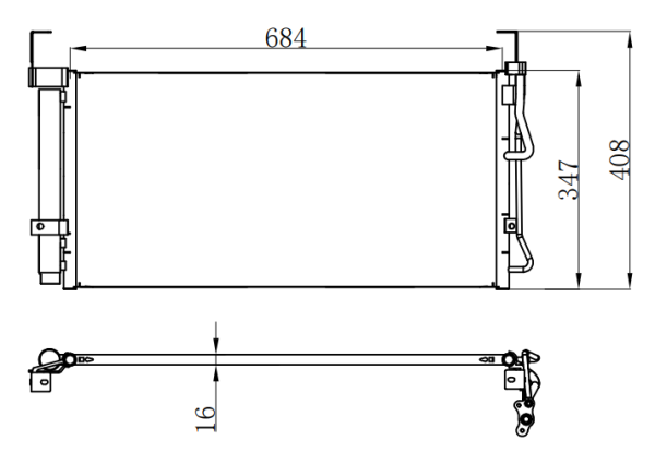 Condenser For HYUNDAISANTA FE  圣达非 (DIESEL) 柴油