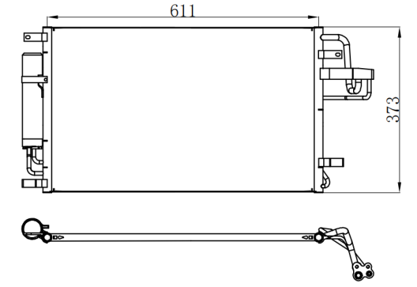 Condenser For HYUNDAIKIA SPORTAGE 起亚 狮跑 LX L4 2.0L 05-10