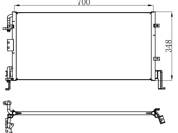 Condenser For HYUNDAISONATA 索纳塔 IV (EF) 2.0 16V 01-04