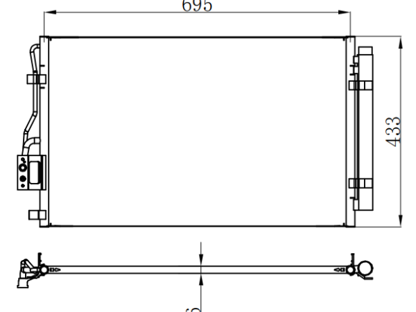 Condenser For HYUNDAISANTA FE 圣达非 3.5L V6 10-12