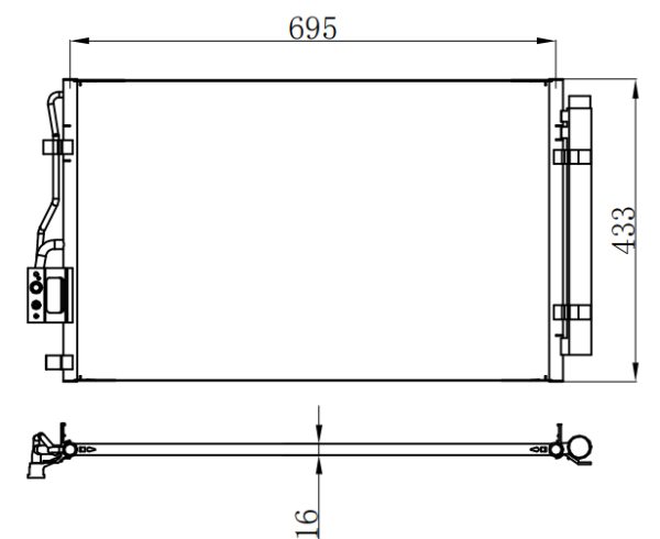 Condenser For HYUNDAISANTA FE 圣达非 3.5L V6 10-12