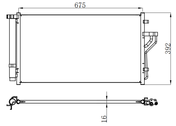 Condenser For HYUNDAIKIA  CARENS III (RP) 2.0 GDI 13-