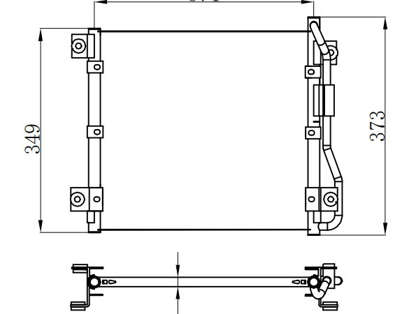 Condenser For HYUNDAISTAREX (H1) 2.6 TDiC 97-04