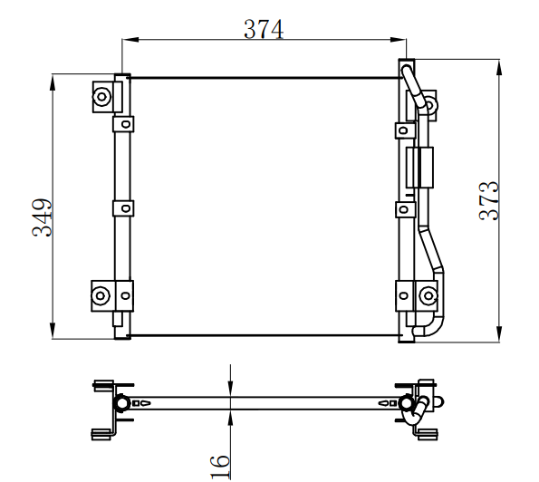 Condenser For HYUNDAISTAREX (H1) 2.6 TDiC 97-04