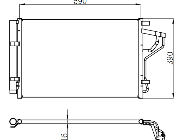 Condenser For HYUNDAIELANTRA 伊兰特 GL L4 1.8L  11-13