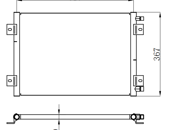 Condenser For HYUNDAI200 挖机