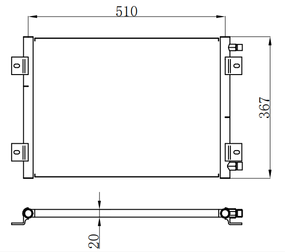 Condenser For HYUNDAI200 挖机