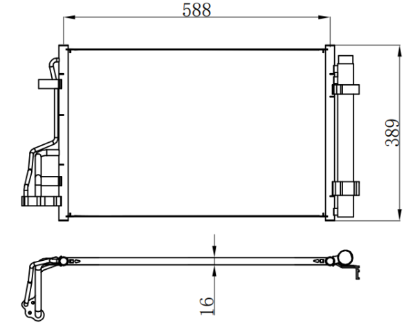 Condenser For HYUNDAIi30 (FD) 2.0 i 16V 07-