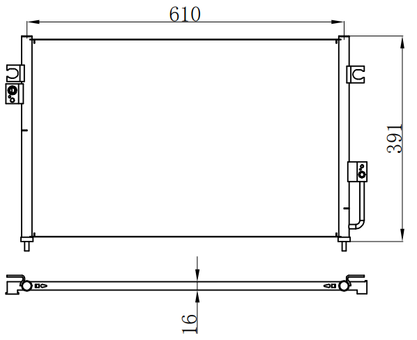 Condenser For HYUNDAITERRACAN (HP) 2.5 TCI/2.9 
         CRDi 01- 华泰 特拉卡