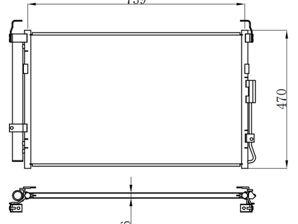 Condenser For HYUNDAIKIA SEDONA 圣多娜 BASE V6 3.8L 07-10