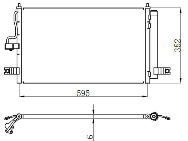 Condenser For HYUNDAIACCENT 悦动 GL L4 1.6L 01-06