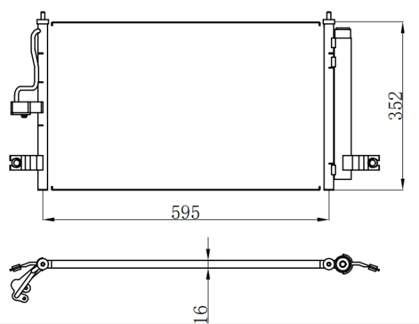 Condenser For HYUNDAIACCENT 悦动 GL L4 1.6L 01-06