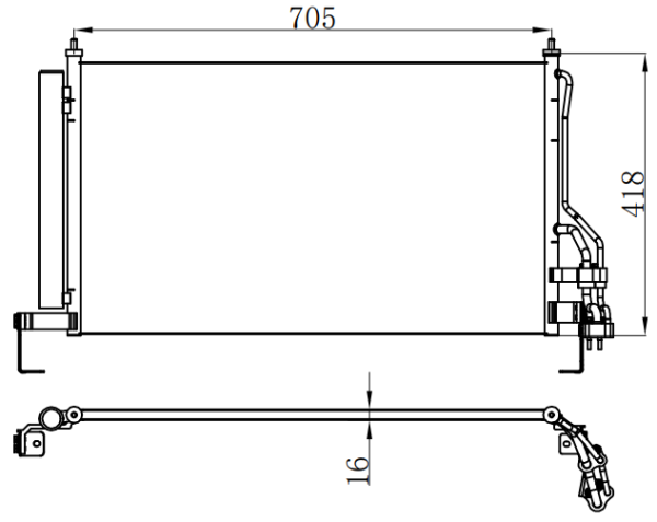 Condenser For HYUNDAIH1 (TQ) 2.4 i 16V