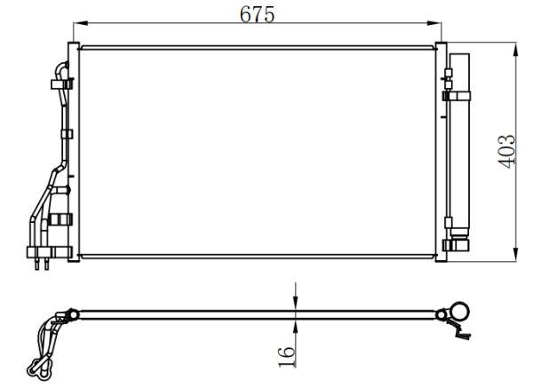 Condenser For HYUNDAISONATA 索纳塔 VII (LF) 2.4 GDI 01-
