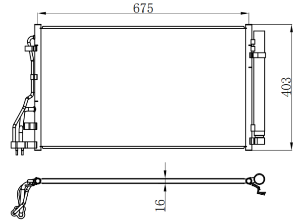 Condenser For HYUNDAISONATA 索纳塔 VII (LF) 2.4 GDI 01-