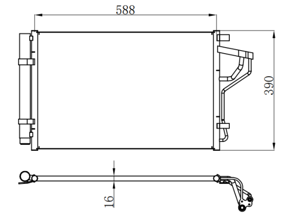 Condenser For HYUNDAIELANTRA 悦动