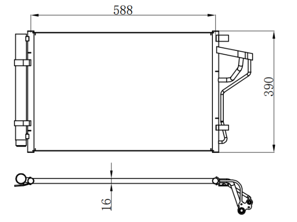 Condenser For HYUNDAIELANTRA 悦动