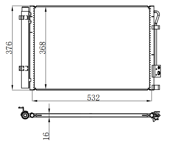 Condenser For HYUNDAISOLARIS/KIA RIO III 17-