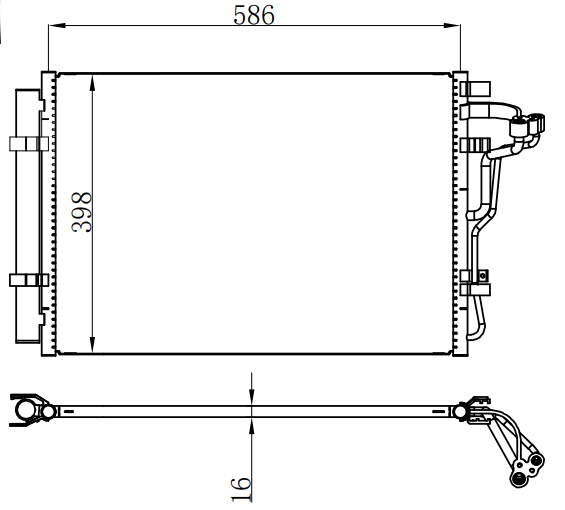 Condenser For HYUNDAIHyundai Sonata Ix25