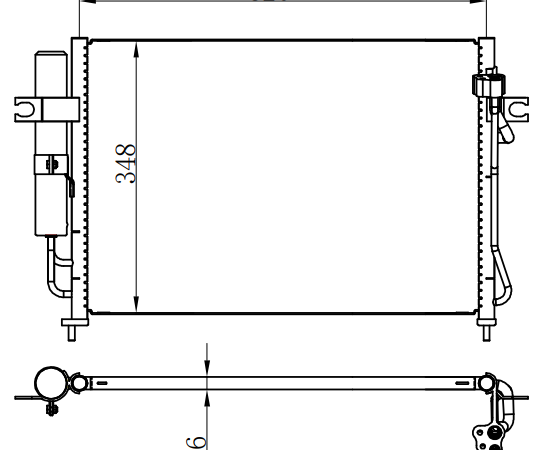 Condenser For HYUNDAI HYUNDAI CLICK 2004