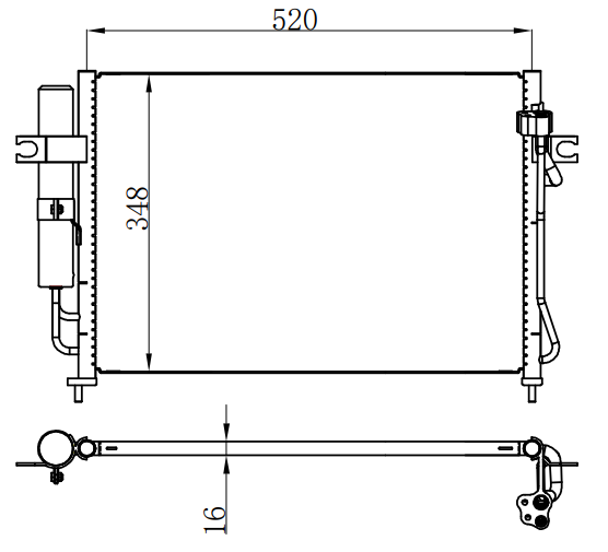Condenser For HYUNDAI HYUNDAI CLICK 2004