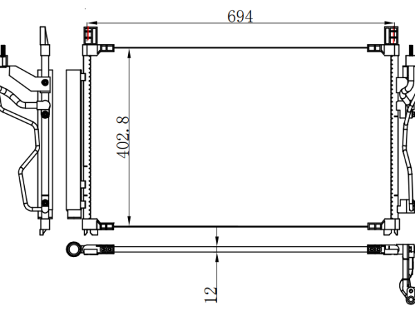 Condenser For HYUNDAISONATA 2.4L 15-