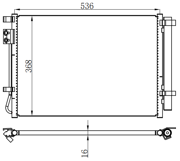 Condenser For HYUNDAIKIA RIO 18-19