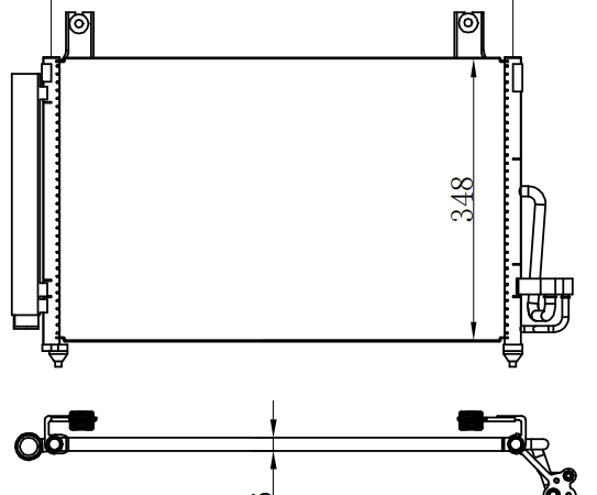 Condenser For HYUNDAIRIO 锐欧