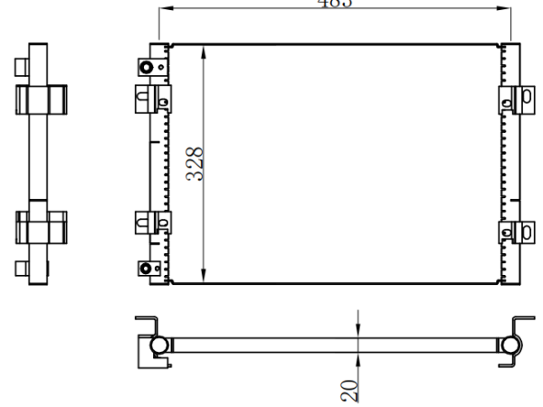 Condenser For HYUNDAIMIGHTY 2.5 TON 99-01