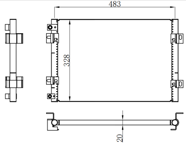 Condenser For HYUNDAIMIGHTY 2.5 TON 99-01