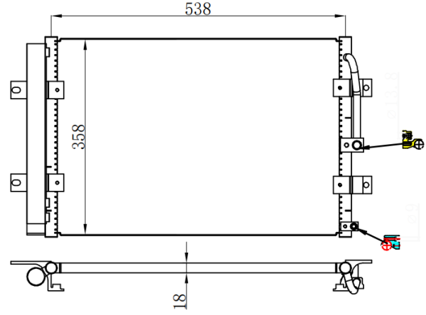 Condenser For HYUNDAIPORTER (H-100) 97-04
