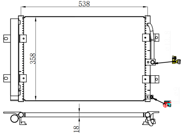 Condenser For HYUNDAIPORTER (H-100) 97-04