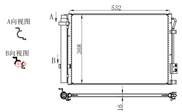 Condenser For HYUNDAIAccent 18-