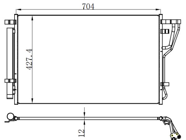 Condenser For HYUNDAISonata 20-