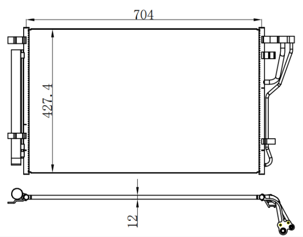 Condenser For HYUNDAISonata 20-