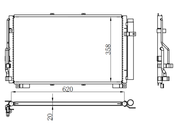 Condenser For HYUNDAIMATRIX 美嘉 01-