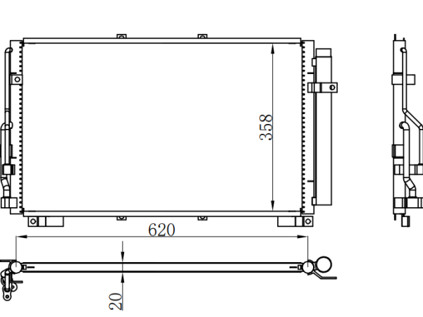 Condenser For HYUNDAIMATRIX 美嘉 01-