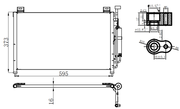 Condenser For MAZDA M2 / Ford Fiesta