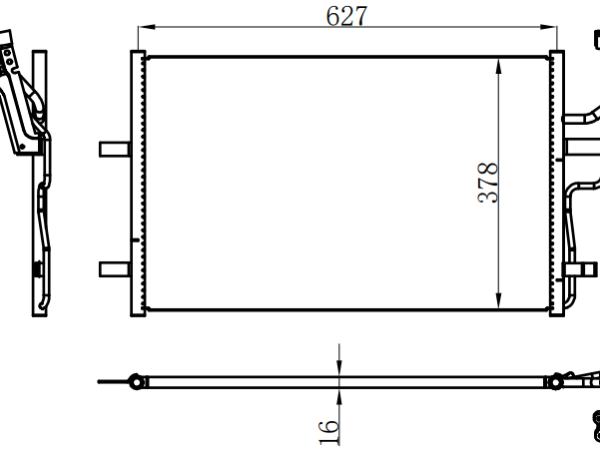 Condenser For MAZDA  Mazda 3 I L4 
MAZDA 3 (BK) 1.4 i 16V 
MAZDA 5 (CR)  2.0 i 16V