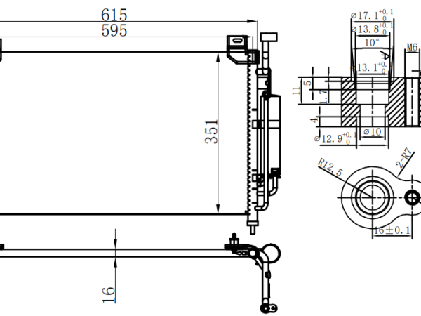 Condenser For MAZDA 马自达 2 GS L4 1.5L