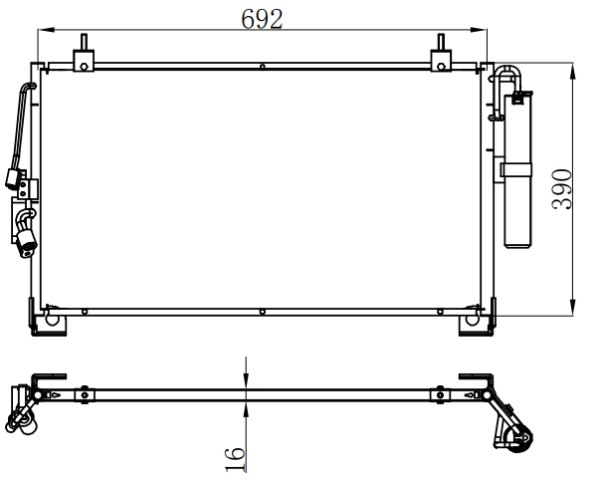 Condenser For MITSUBISHIOUTLANDER