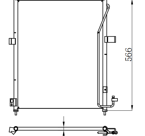 Condenser For MITSUBISHIL200 07'
