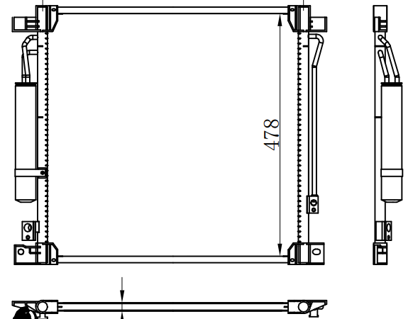 Condenser For MITSUBISHIOUTLANDER 欧蓝德